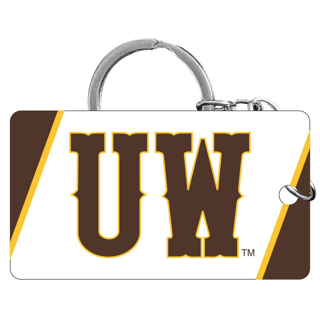 University of Wyoming Acrylic Keychain 1.5" x 2.75" Officially Licensed Collegiate Product Image 1