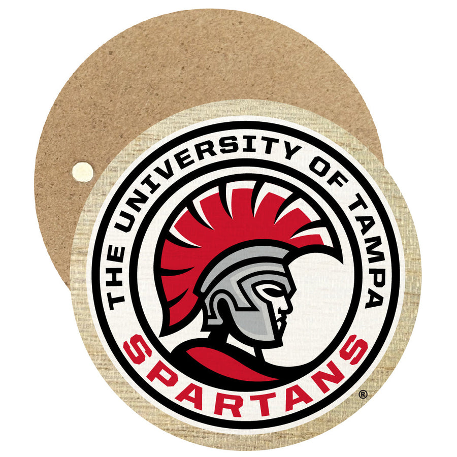 University of Tampa Spartans Round Wooden 2.5" Fridge Magnet Officially Licensed Collegiate Product Image 1