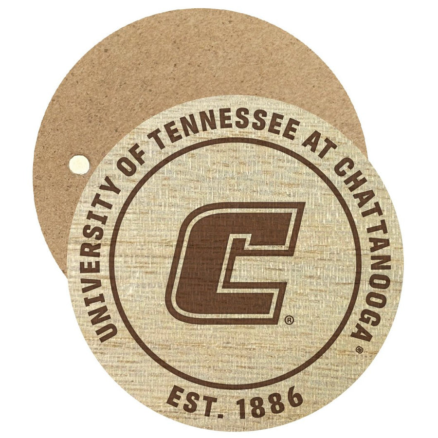 University of Tennessee at Chattanooga Engraved Round Wooden 2.5" Fridge Magnet Officially Licensed Collegiate Product Image 1