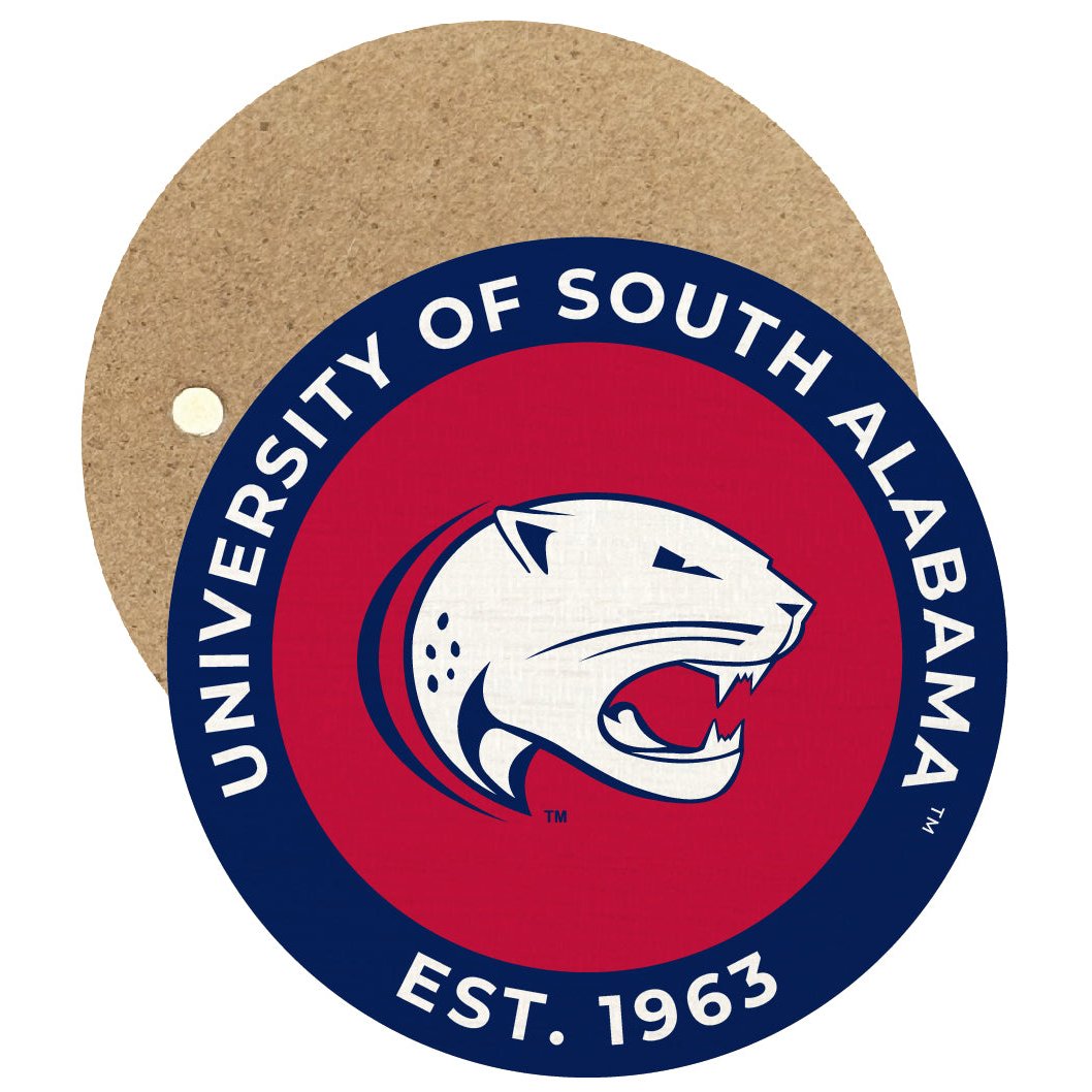 University of South Alabama Round Wooden 2.5" Fridge Magnet Officially Licensed Collegiate Product Image 1