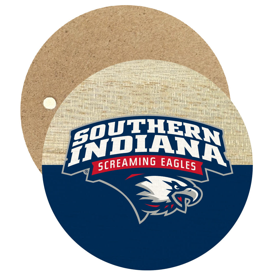 University of Southern Indiana Round Wooden 2.5" Fridge Magnet Officially Licensed Collegiate Product Image 1