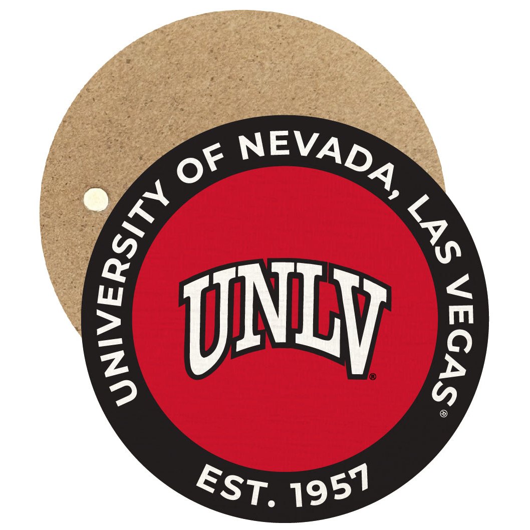 UNLV Rebels Round Wooden 2.5" Fridge Magnet Officially Licensed Collegiate Product Image 1