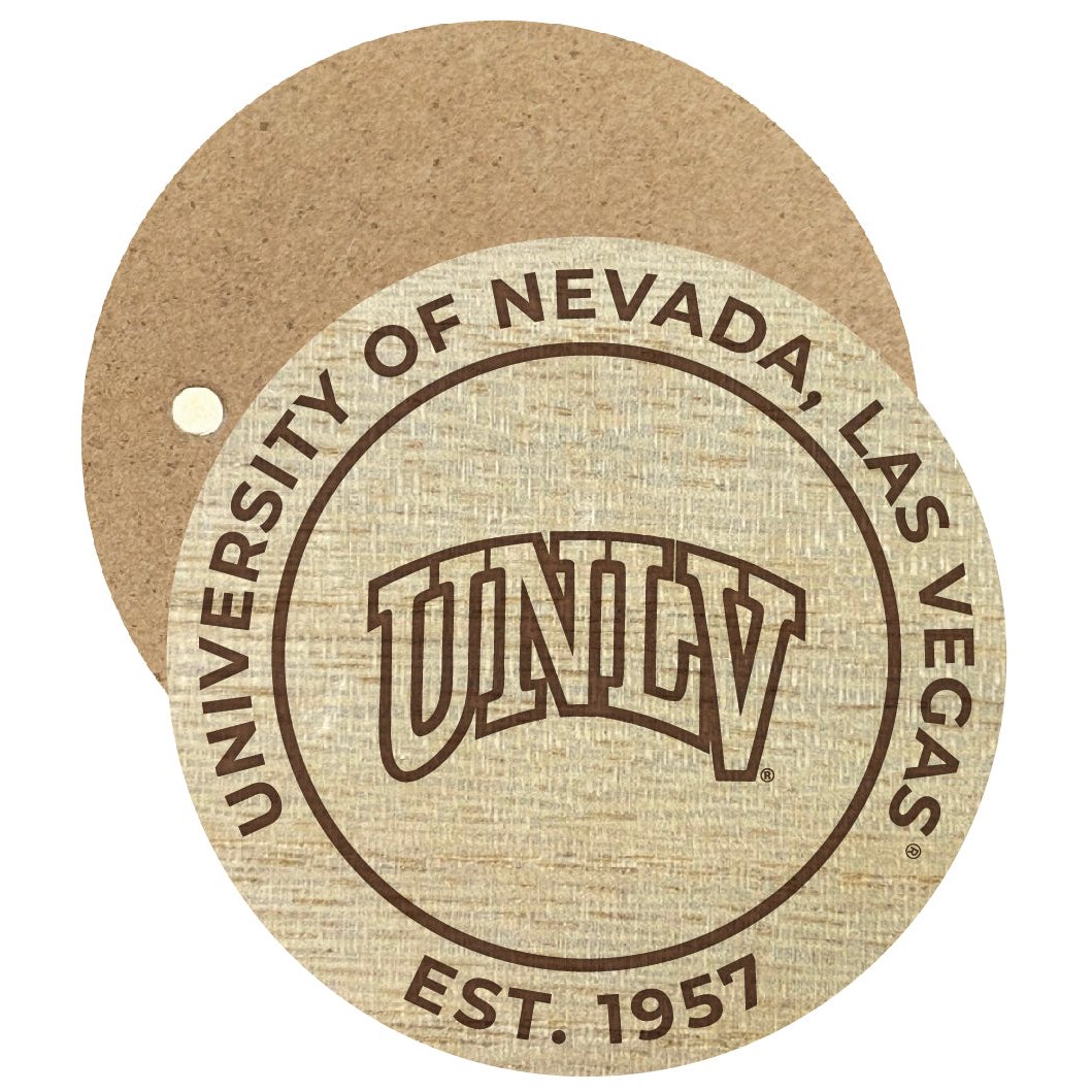 UNLV Rebels Engraved Round Wooden 2.5" Fridge Magnet Officially Licensed Collegiate Product Image 1