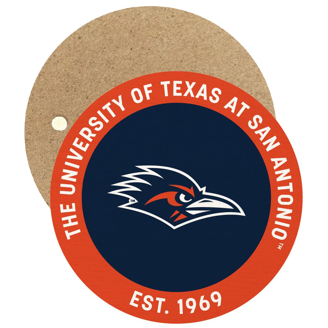 UTSA Road Runners Round Wooden 2.5" Fridge Magnet Officially Licensed Collegiate Product Image 1