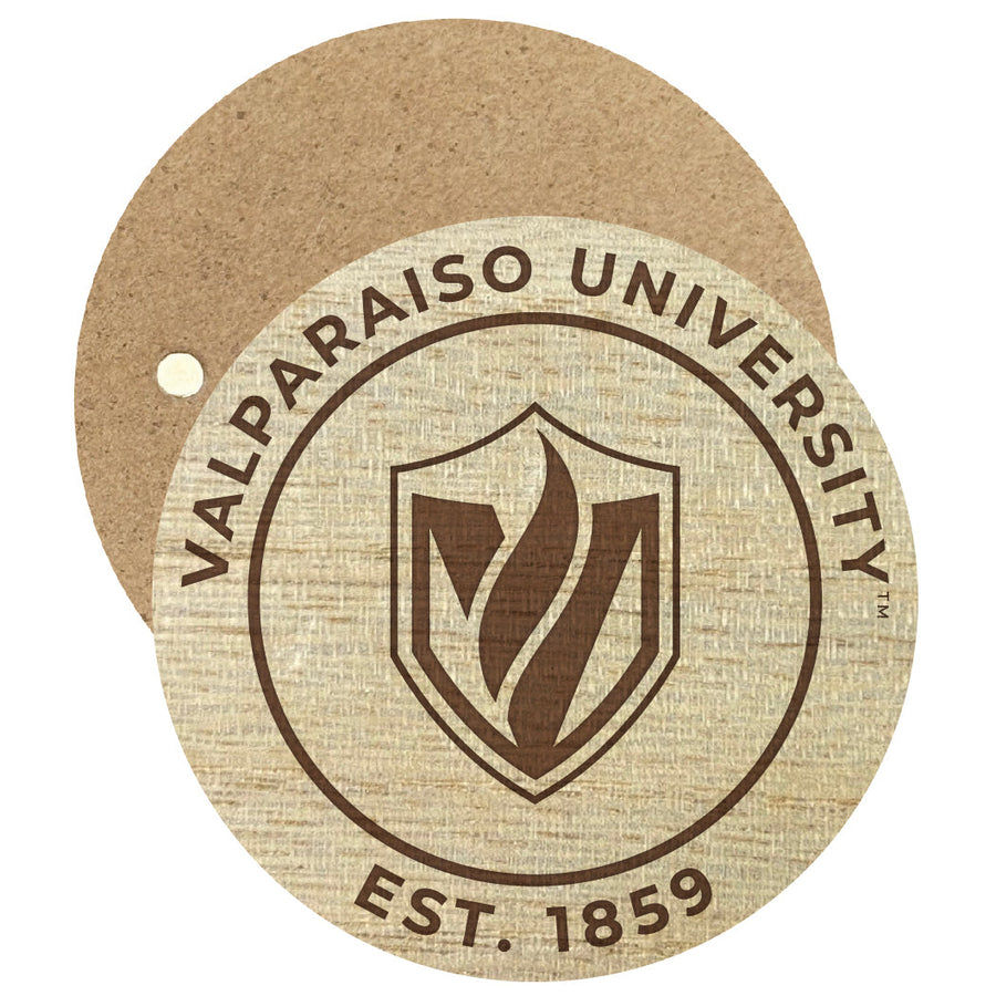 Valparaiso University Engraved Round Wooden 2.5" Fridge Magnet Officially Licensed Collegiate Product Image 1