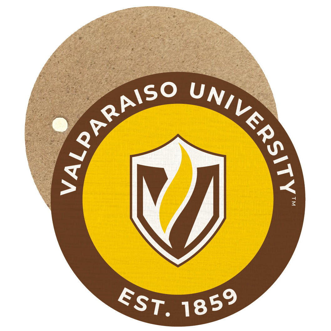 Valparaiso University Round Wooden 2.5" Fridge Magnet Officially Licensed Collegiate Product Image 1