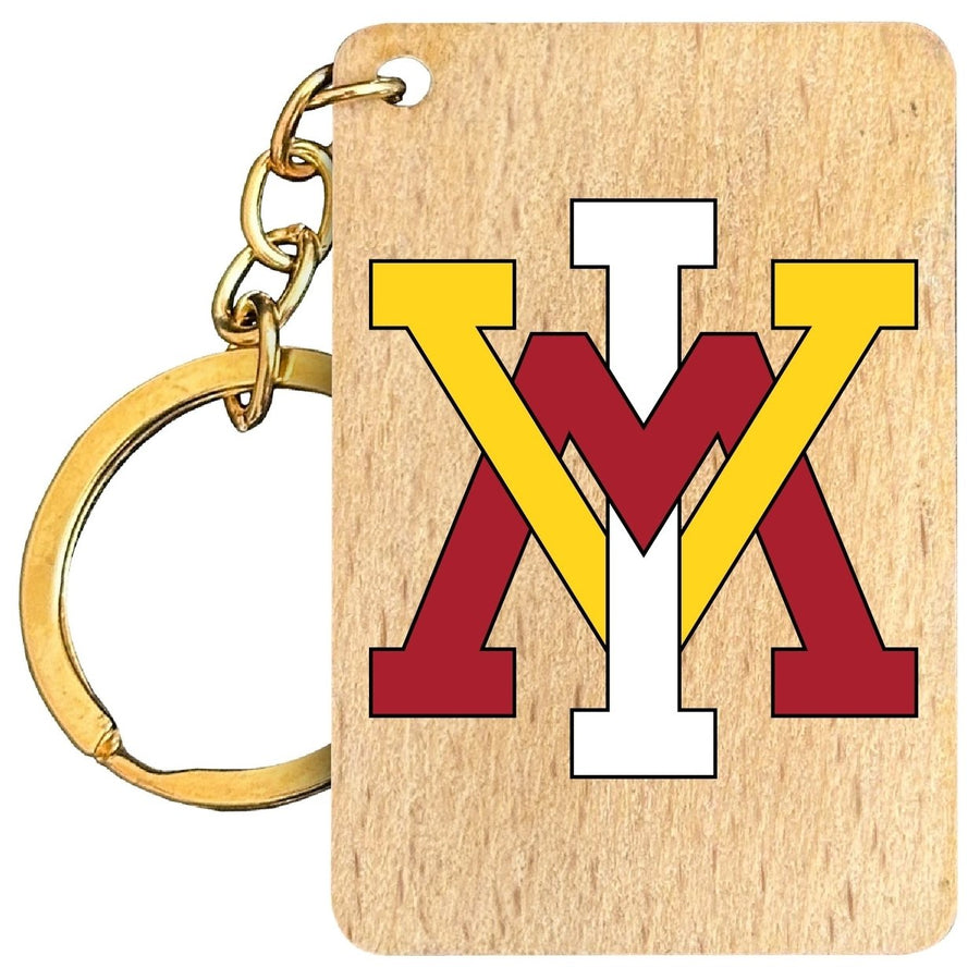 VMI Keydets Flat Wood Keychain 1.5" x 2.5" Officially Licensed Collegiate Product Image 1