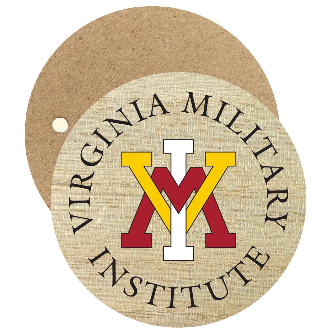 VMI Keydets Round Wooden 2.5" Fridge Magnet Officially Licensed Collegiate Product Image 1