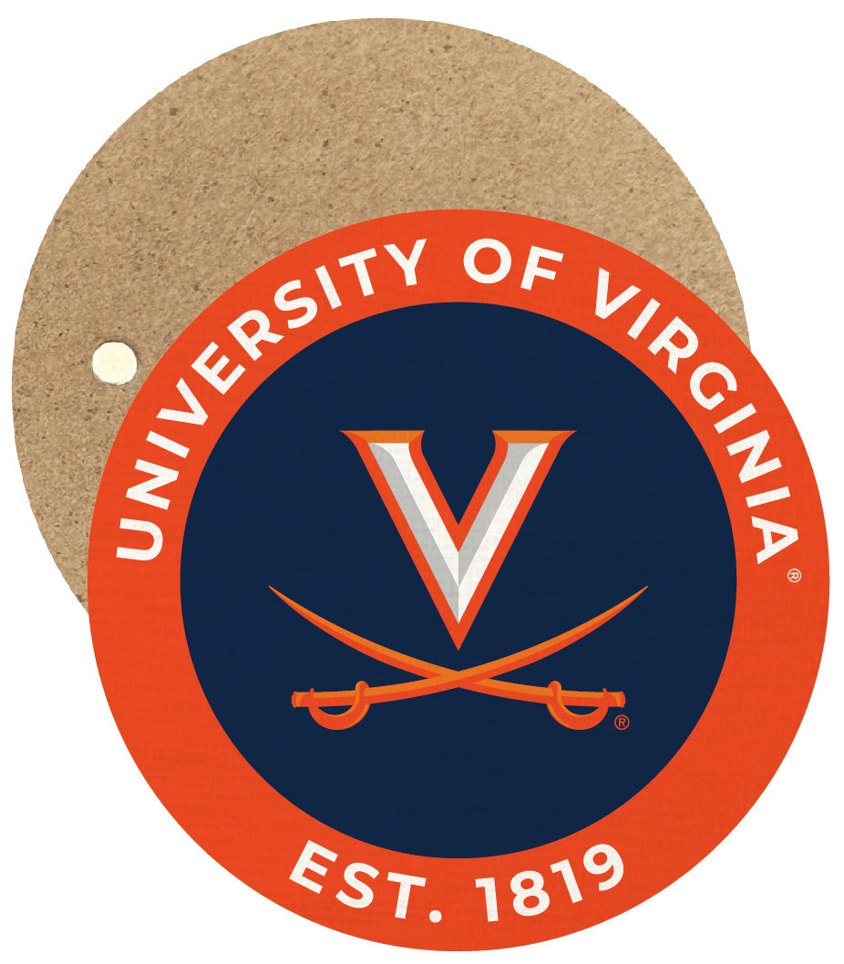 Virginia Cavaliers Round Wooden 2.5" Fridge Magnet Officially Licensed Collegiate Product Image 1