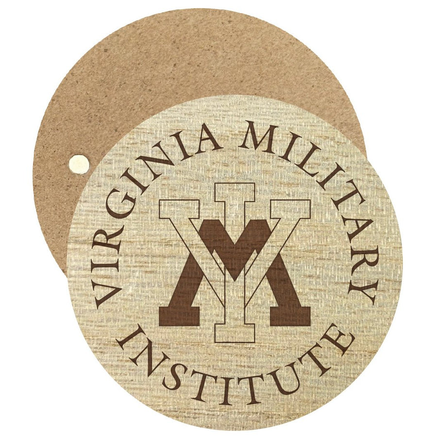 VMI Keydets Engraved Round Wooden 2.5" Fridge Magnet Officially Licensed Collegiate Product Image 1