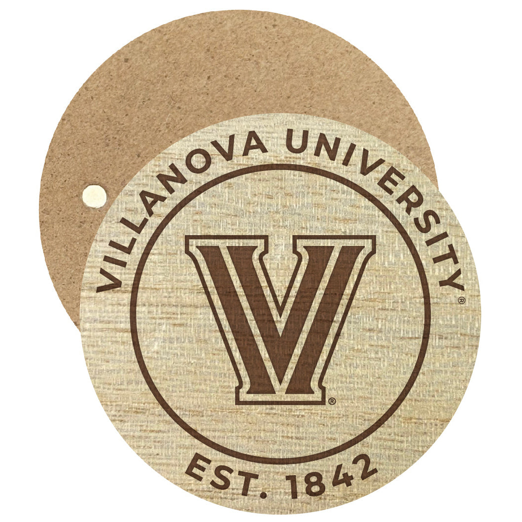 Villanova Wildcats Engraved Round Wooden 2.5" Fridge Magnet Officially Licensed Collegiate Product Image 1