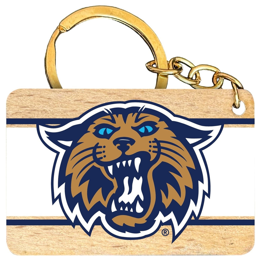 Villanova Wildcats Flat Wood Keychain 1.5" x 2.5" Officially Licensed Collegiate Product Image 1