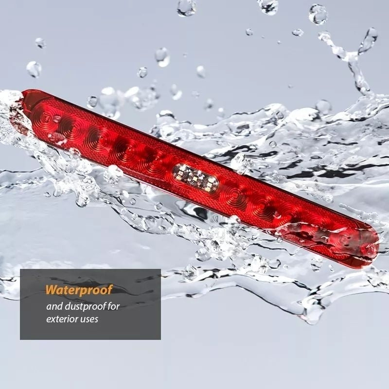 12V Red Waterproof LED Trailer Marker Light Bar 2X15 Inch Slim Design DOT Certified Image 2