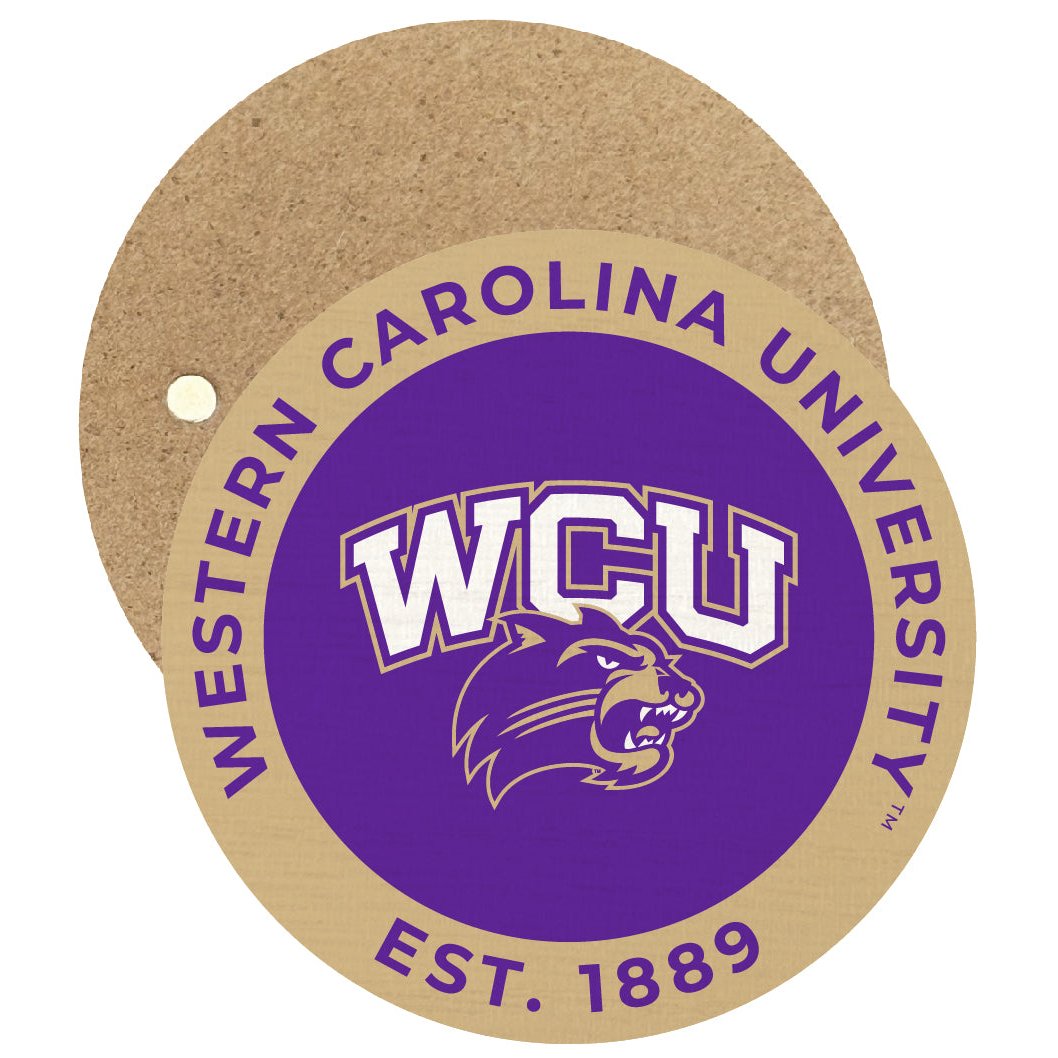 Western Carolina University Round Wooden 2.5" Fridge Magnet Officially Licensed Collegiate Product Image 1