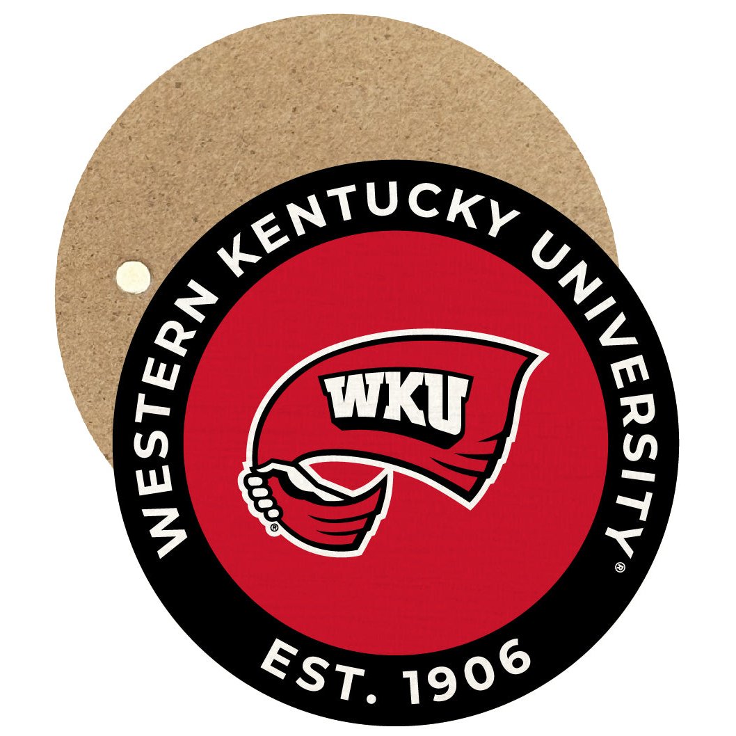 Western Kentucky Hilltoppers Round Wooden 2.5" Fridge Magnet Officially Licensed Collegiate Product Image 1