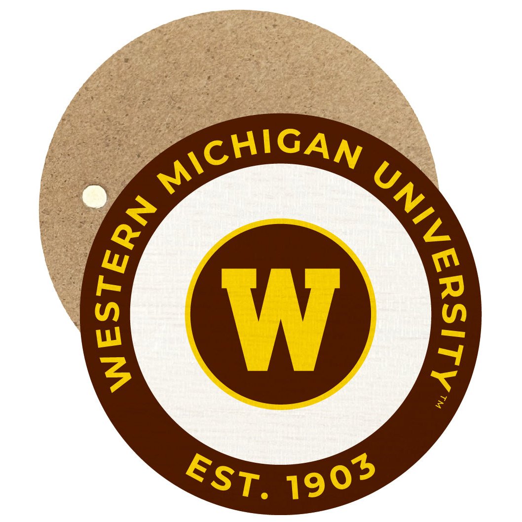 Western Michigan University Round Wooden 2.5" Fridge Magnet Officially Licensed Collegiate Product Image 1