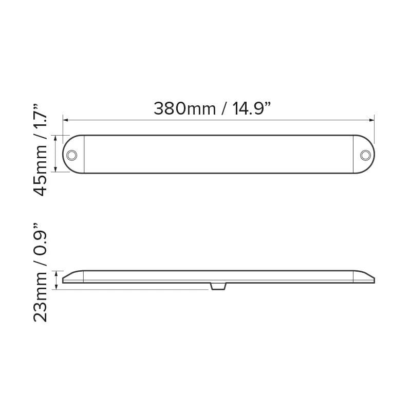 12V Red Waterproof LED Trailer Marker Light Bar 2X15 Inch Slim Design DOT Certified Image 7