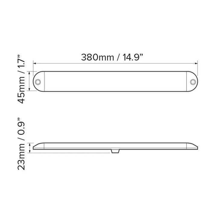 12V Red Waterproof LED Trailer Marker Light Bar 2X15 Inch Slim Design DOT Certified Image 7