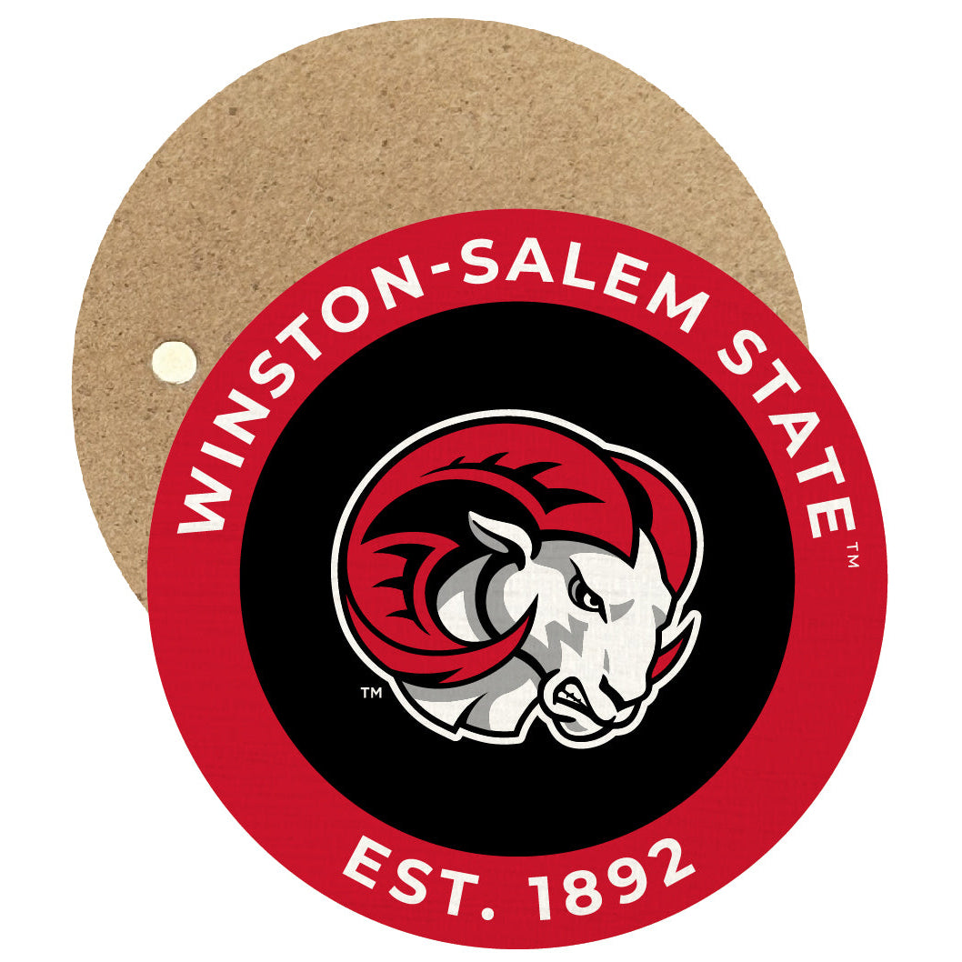 Winston-Salem State Round Wooden 2.5" Fridge Magnet Officially Licensed Collegiate Product Image 1