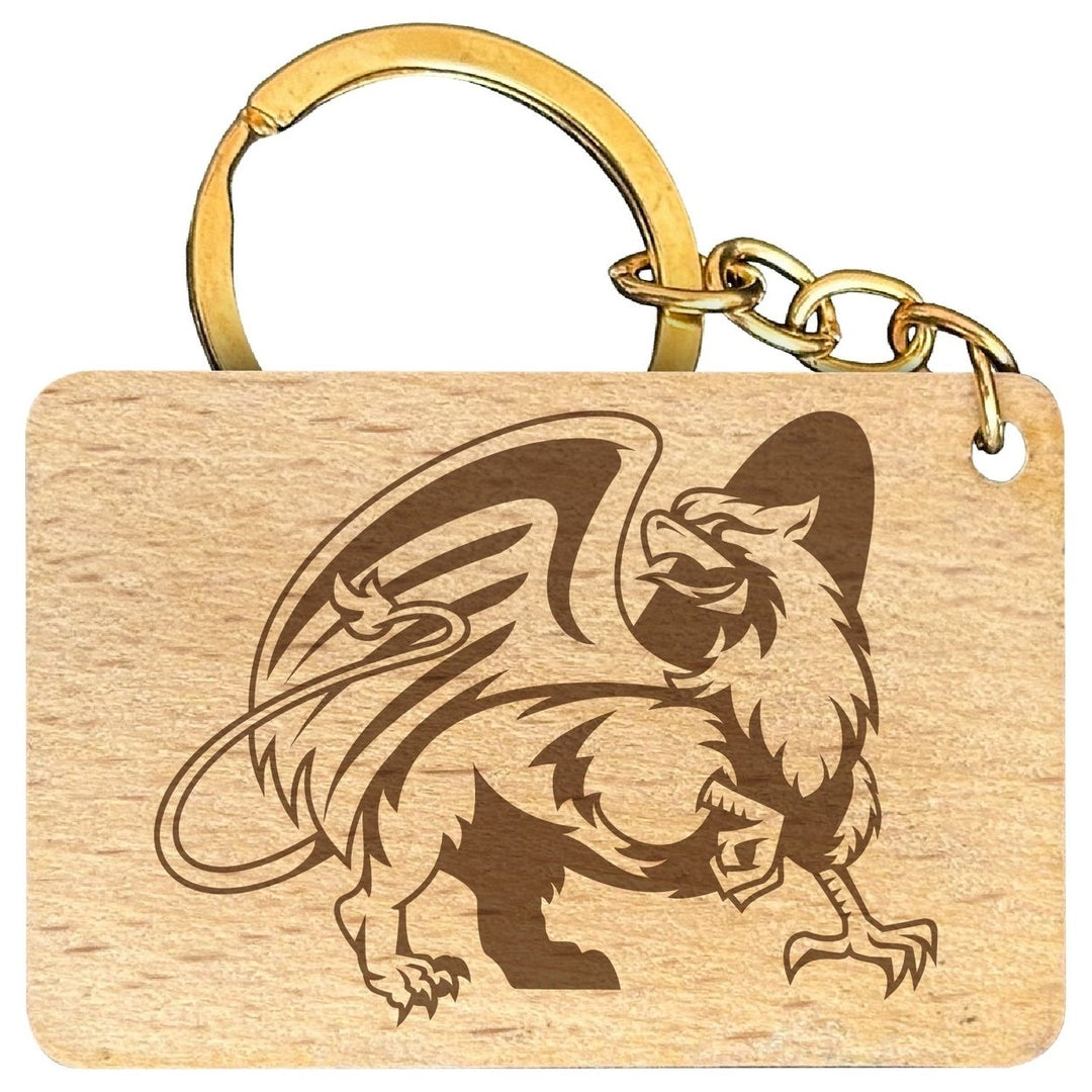 William and Mary Engraved Flat Wood Keychain 1.5" x 2.5" Officially Licensed Collegiate Product Image 1