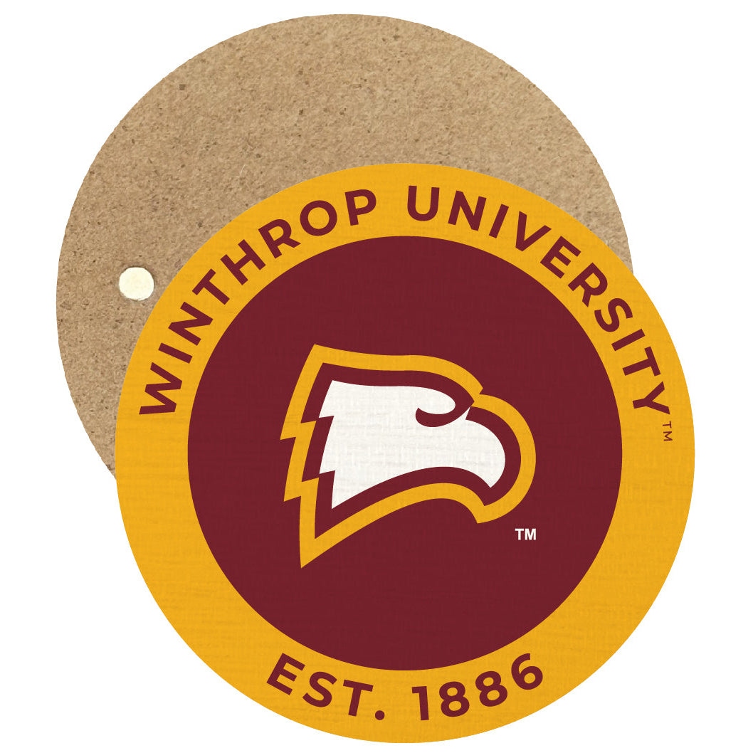 Winthrop University Round Wooden 2.5" Fridge Magnet Officially Licensed Collegiate Product Image 1