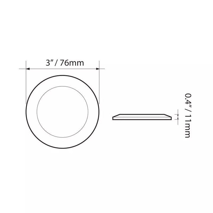 12V 3 Inch RV LED Down Light Cool White Under Cabinet Lamp Silver Shell Image 7