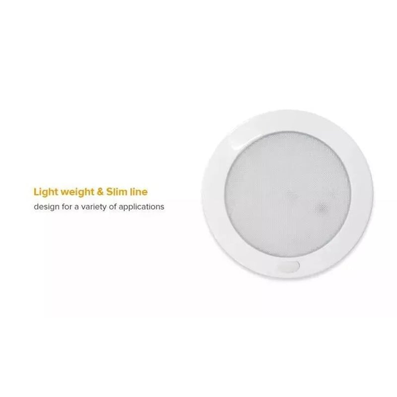 12V 5 Inch Switched LED Ceiling Light Warm White for RV Camper Boat Bathroom Image 3