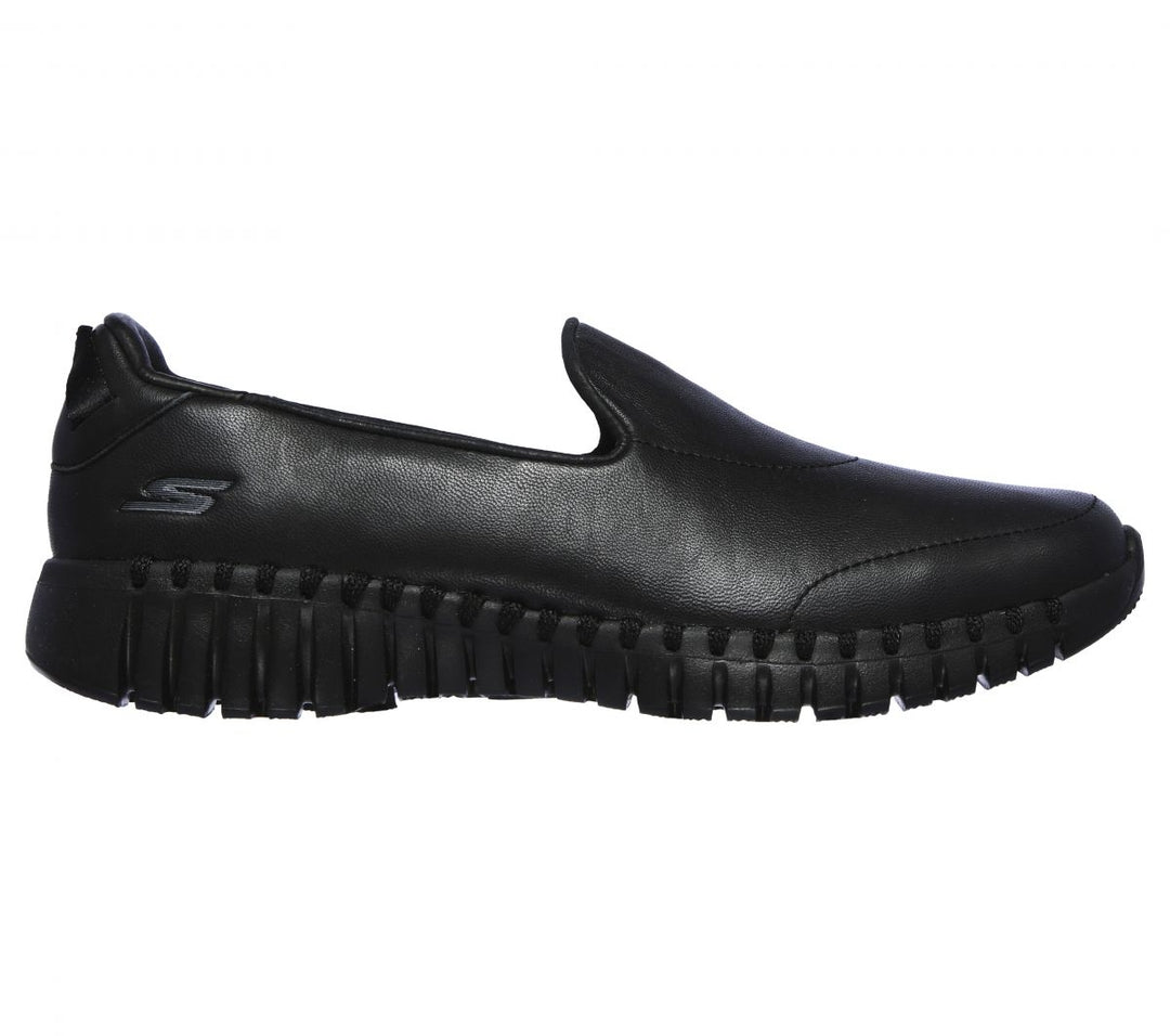 Skechers Womens GO Walk Smart - Fancy Pants Slip-On Sneaker Black - 124061/BBK BLACK Image 1