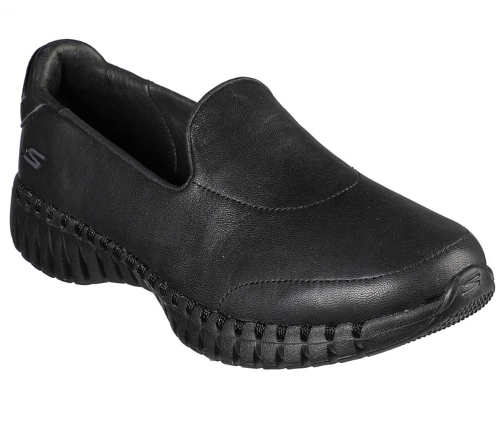 Skechers Womens GO Walk Smart - Fancy Pants Slip-On Sneaker Black - 124061/BBK BLACK Image 2