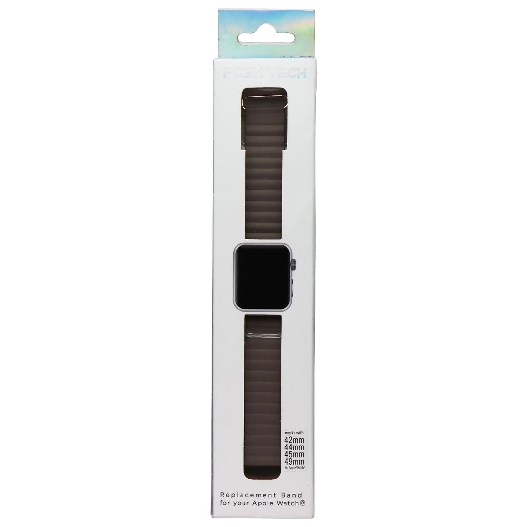 Posh Tech Apple Watch Replacement Dakota Leather Band for 42/44/45/49mm - Khaki Image 1