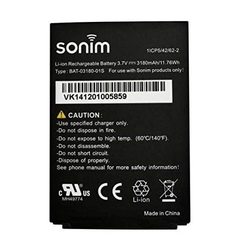 OEM Sonim 3180mAh Replacement Battery (BAT-03180-01S) for Sonim XP5 and XP5700 Image 1