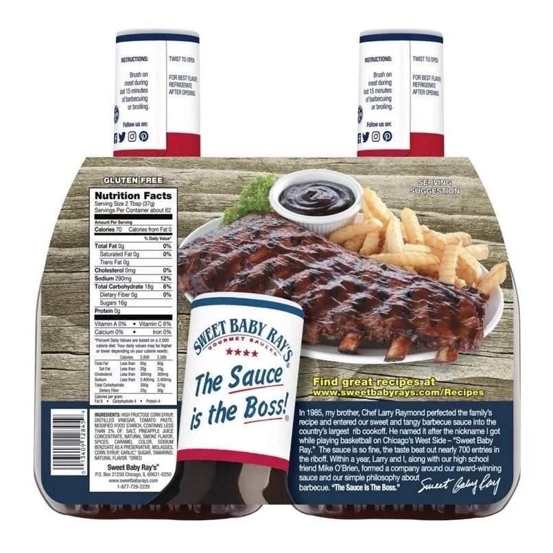 Sweet Baby Rays Barbecue Sauce - 2/40oz Image 2