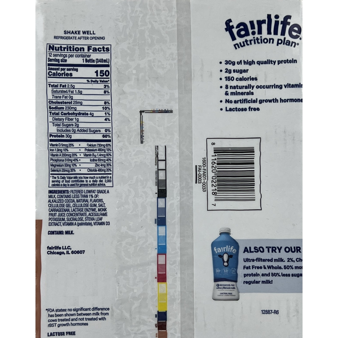 Fairlife Nutrition Plan Chocolate 11.5 Fluid Ounce (12 Pack) Image 3