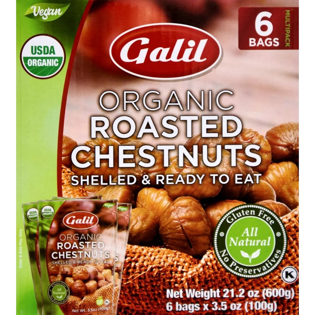 Galil Organic Shelled Roasted Chestnuts 3.5 Ounce (Pack of 6) Image 3