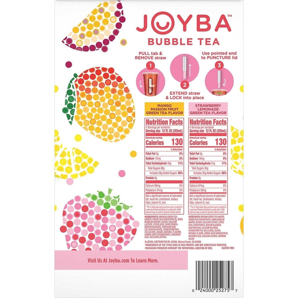 Joyba Bubble TeaGreen Tea Variety Pack12 Fluid Ounce (Pack of 8) Image 2