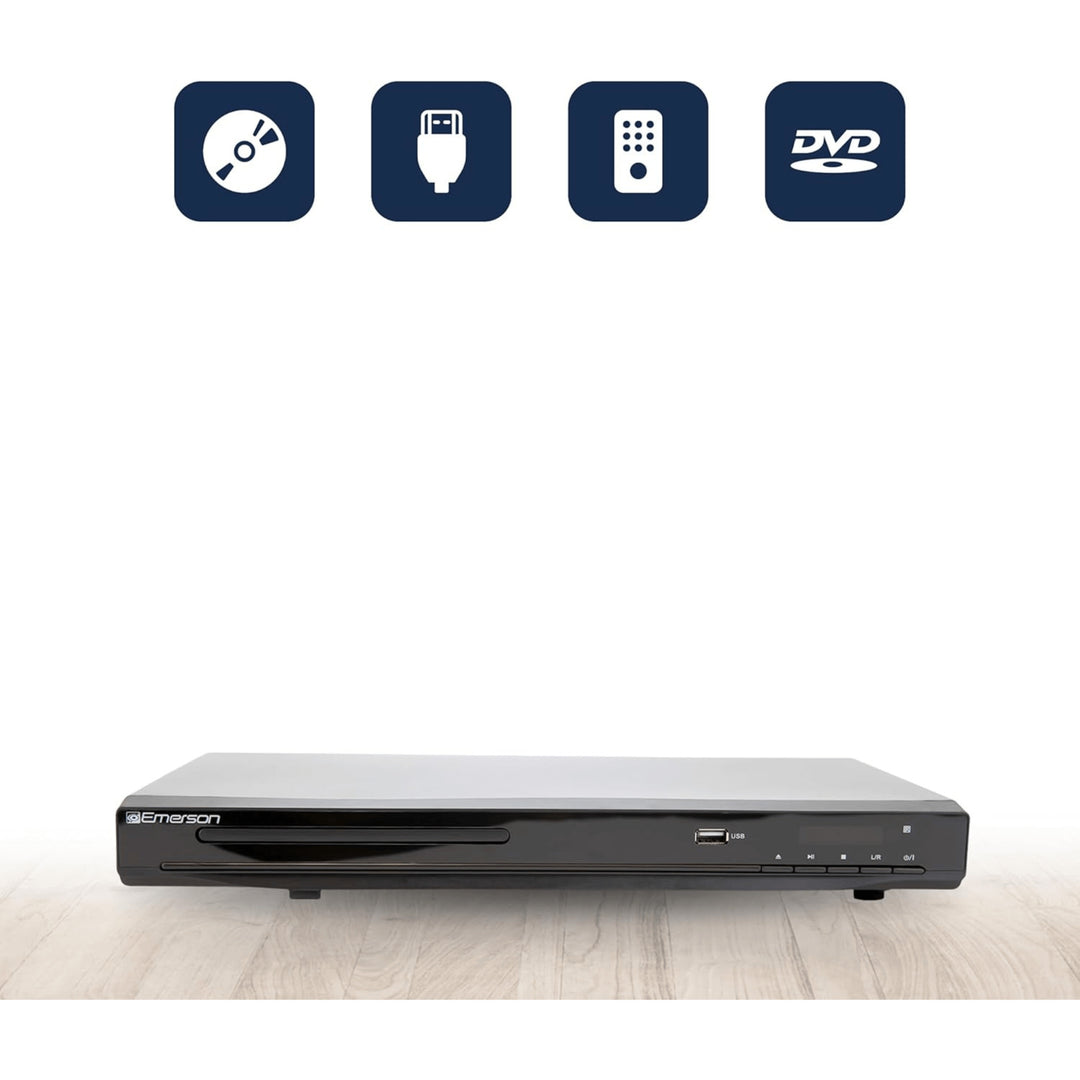 Emerson DVD Player HD Upconversion HDMI Compact Model ED-8000 Multi-Format Image 4