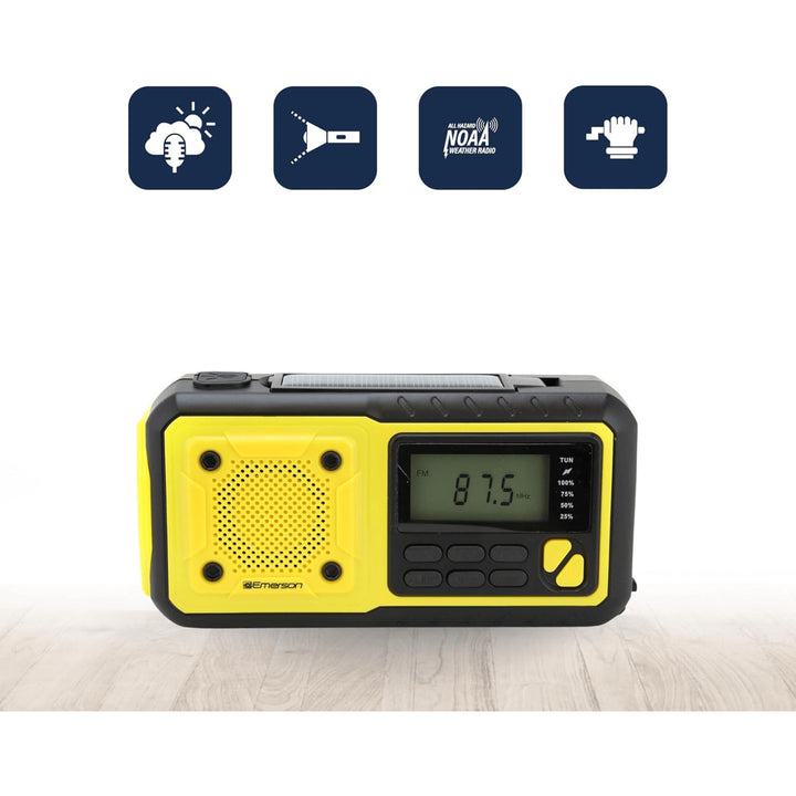 Emerson ER-7051 Emergency Radio FM NOAA Flashlight and Power Bank Portable Image 4