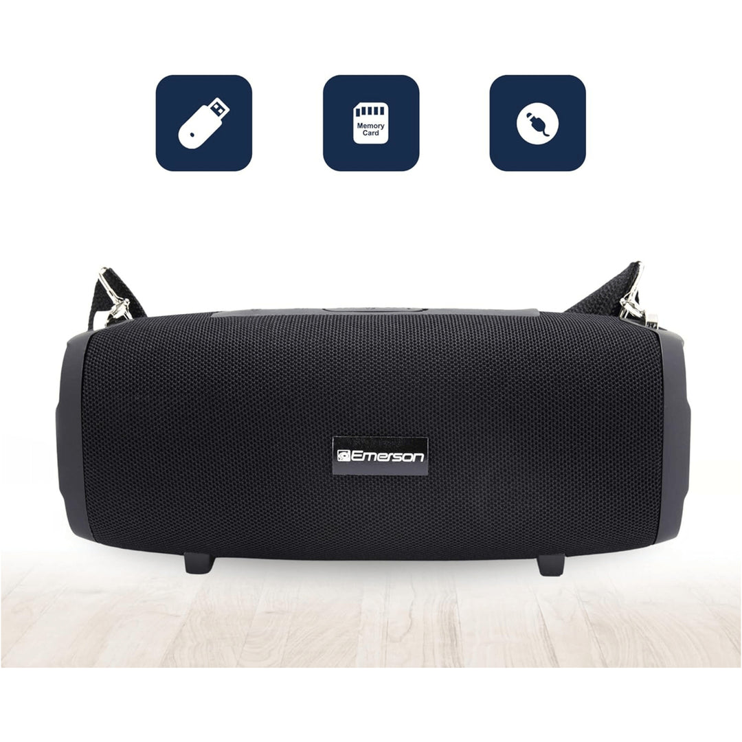 Emerson Portable Bluetooth Speaker EAS-3000 with Carrying Strap Wireless Audio Image 4