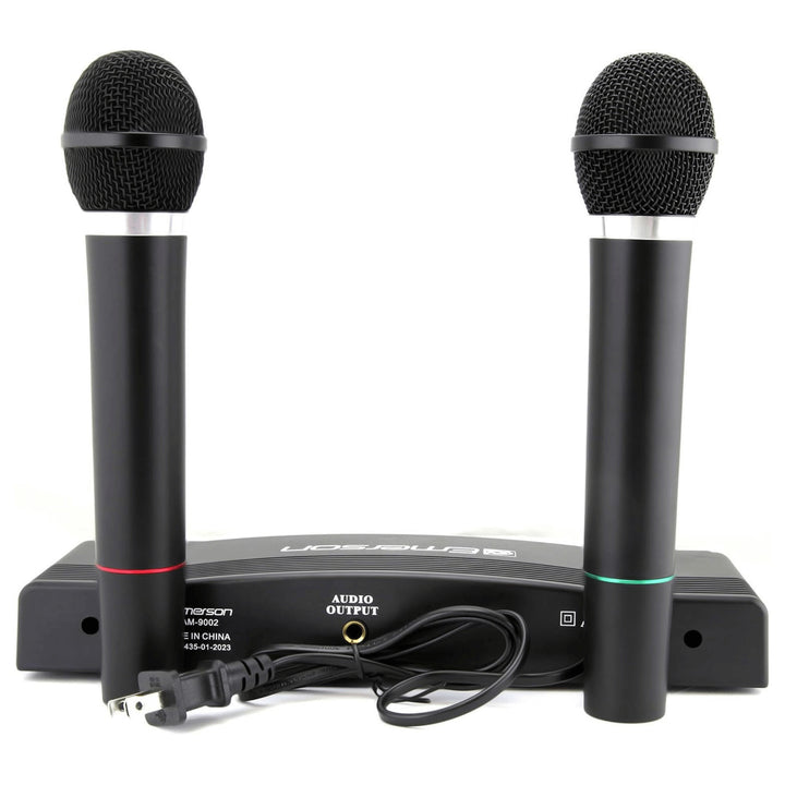 Emerson Dual Wireless Microphone Kit with Receiver Model EAM-9002 30ft Range Image 7