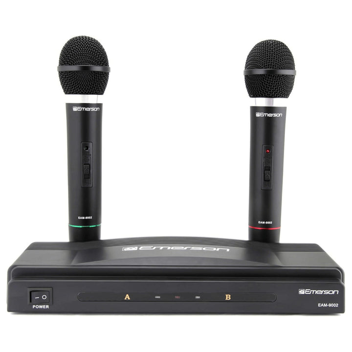 Emerson Dual Wireless Microphone Kit with Receiver Model EAM-9002 30ft Range Image 8