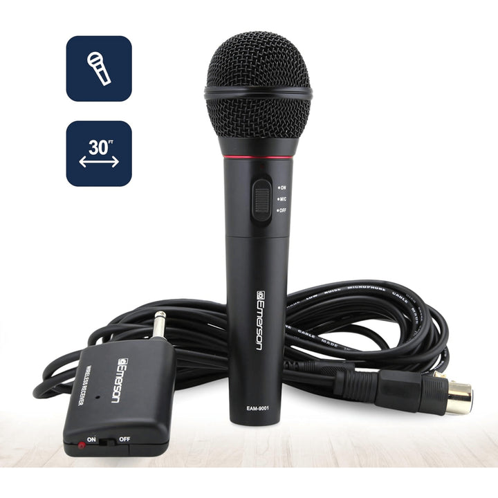 Emerson Wireless Microphone Kit EAM-9001 Professional Sound Lightweight Mobile Image 4