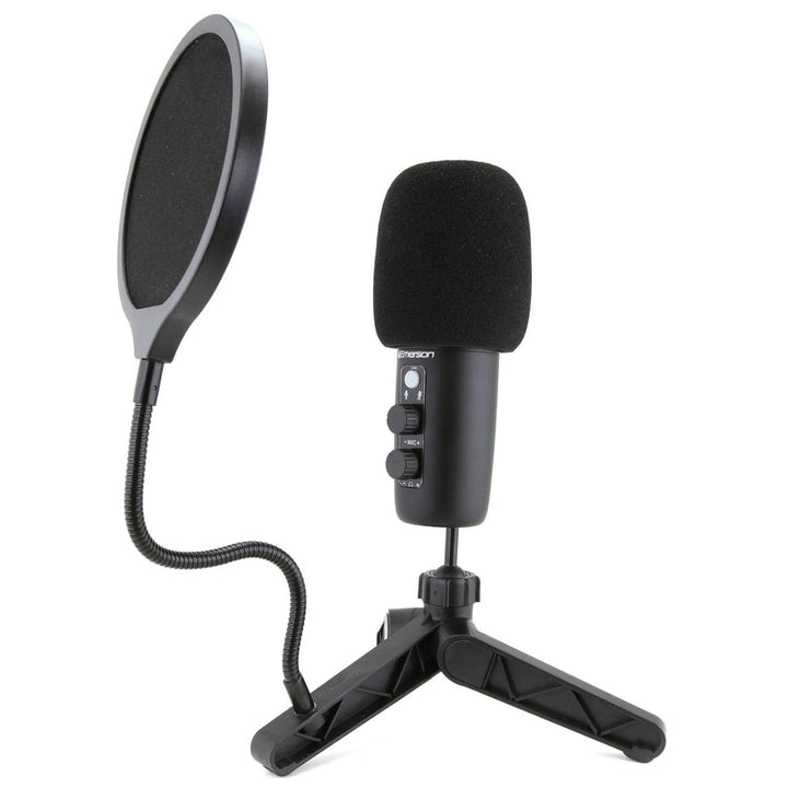 Emerson USB Gaming Streaming Microphone LED Lighting Pop Filter Model EAM-9052 Image 4