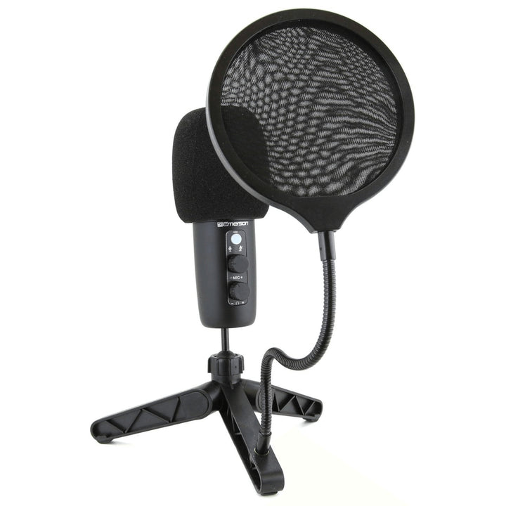 Emerson USB Gaming Streaming Microphone LED Lighting Pop Filter Model EAM-9052 Image 6