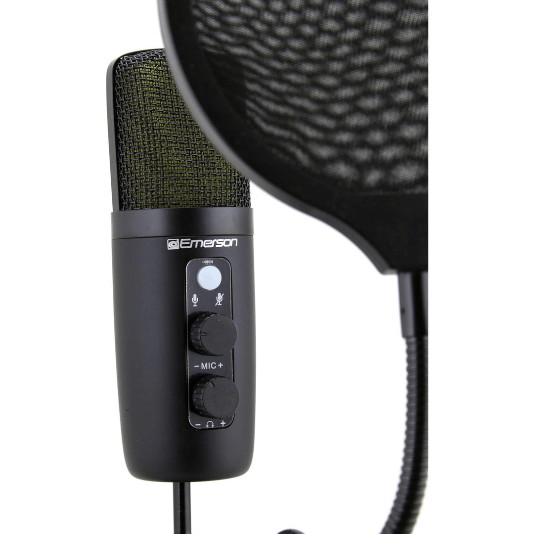 Emerson USB Gaming Streaming Microphone LED Lighting Pop Filter Model EAM-9052 Image 8