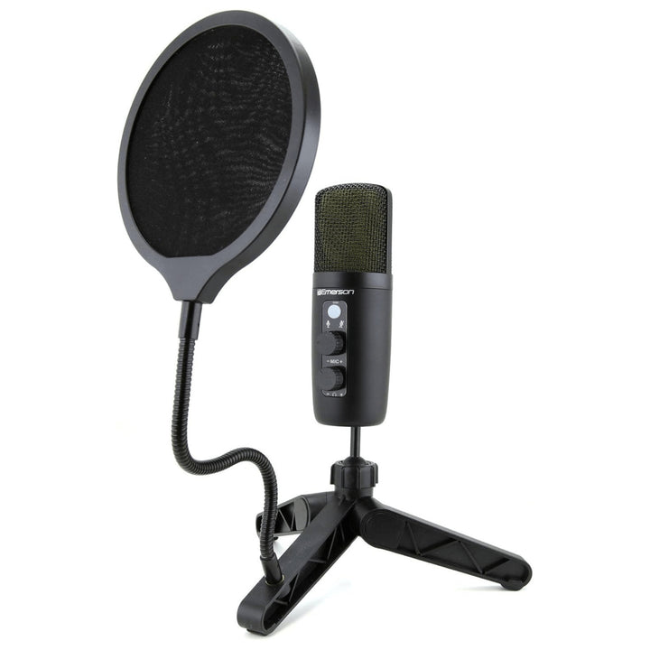 Emerson USB Gaming Streaming Microphone LED Lighting Pop Filter Model EAM-9052 Image 9