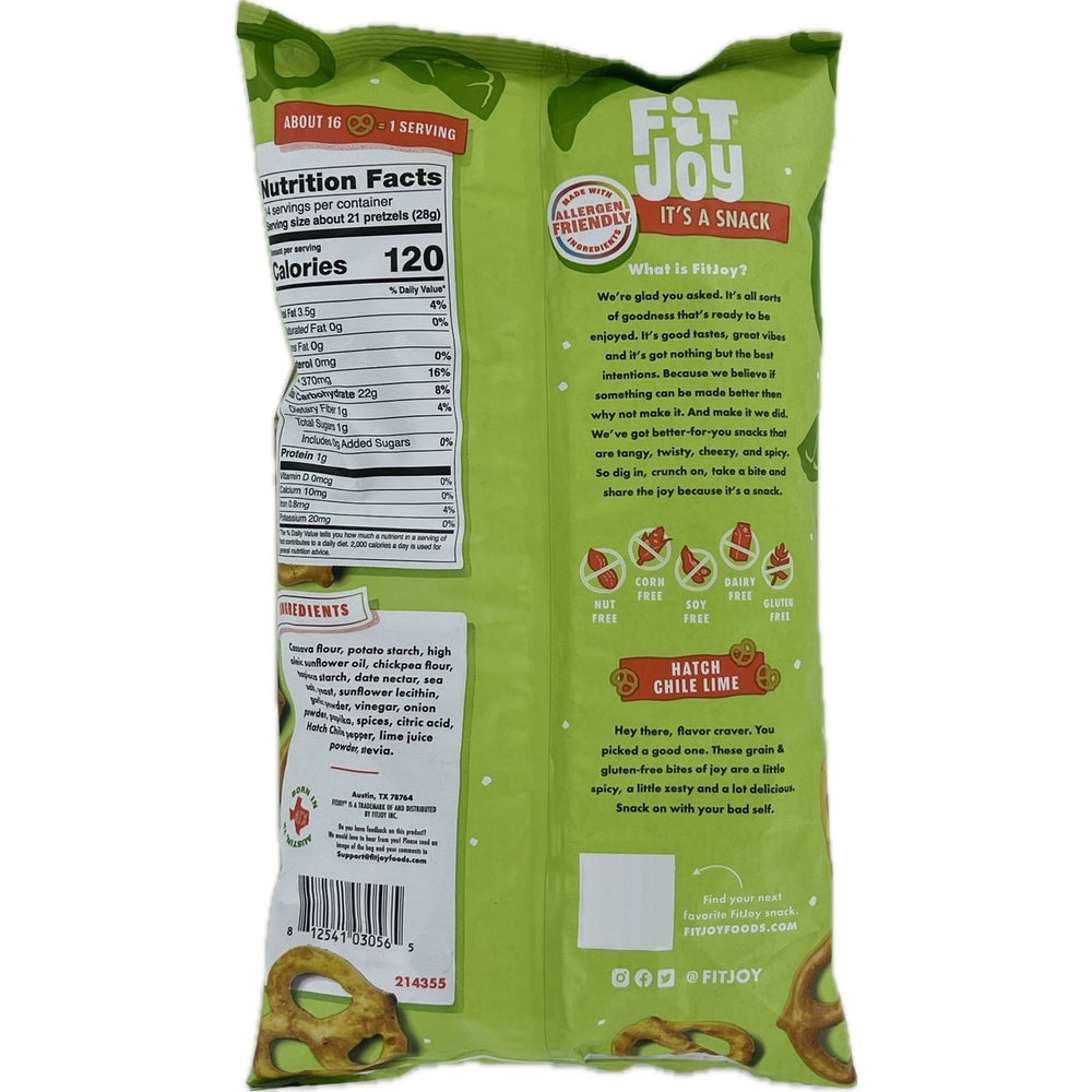 Fit Joy Grain Free PretzelsHatch Chile Lime14 Ounce Image 2