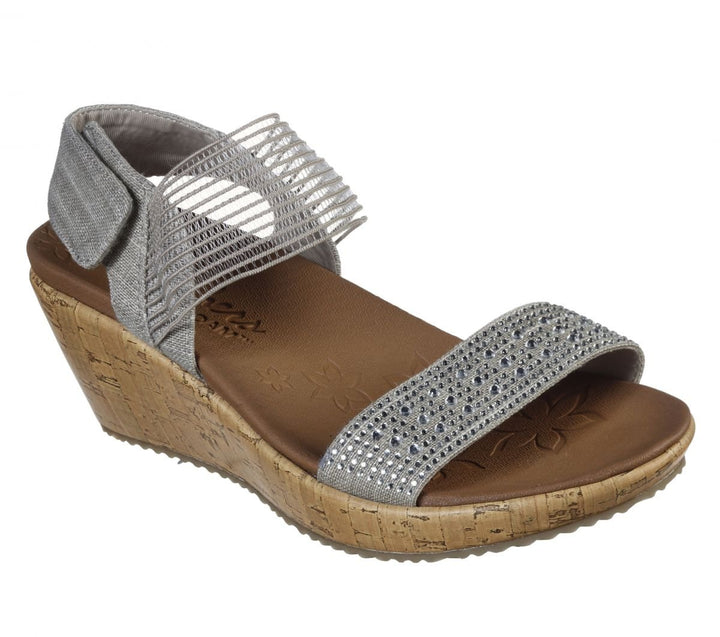 Skechers Womens Beverlee - Pretty Chic Wedge Sandal Taupe - 119084-TPE TAUPE Image 1