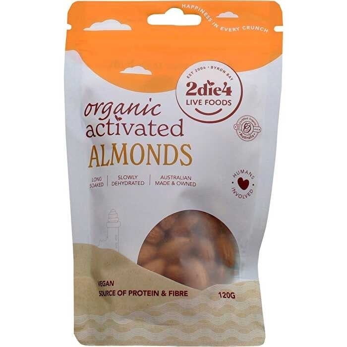 2die4 Live Foods Organic Activated Almonds 120g Image 1