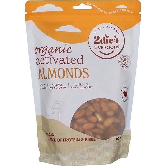 2die4 Live Foods Organic Activated Almonds 600g Image 1