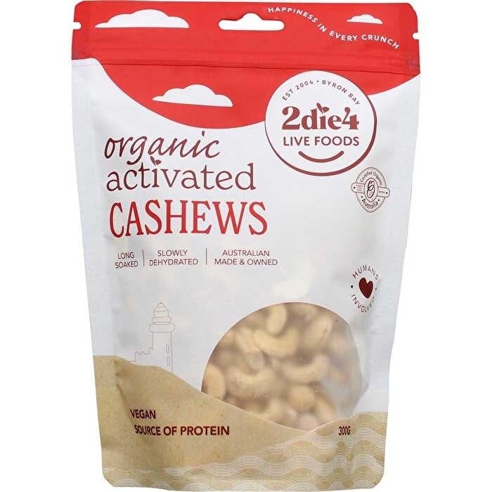 2die4 Live Foods Organic Activated Cashews 300g Image 1